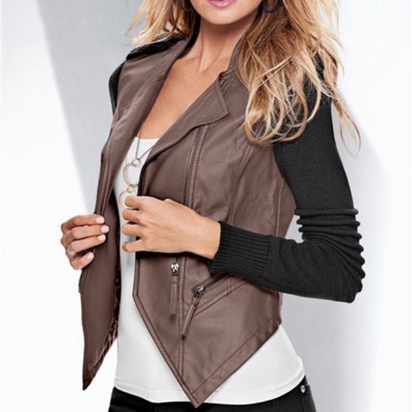 VENUS Jackets & Blazers - Venus two toned faux leather jacket
